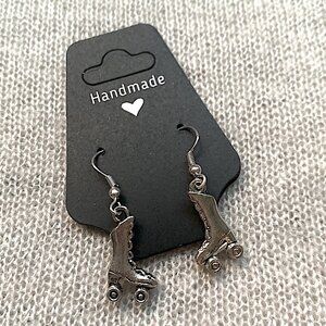Earrings - Quad Skates Earrings - Silver tone metal skates